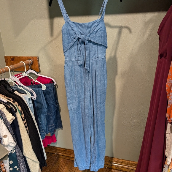 Soft Chambray Jumpsuit - Picture 2 of 3
